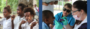Dental volunteers provide children and teachers with toothbrushes, dental check-ups and emergency dental treatment.