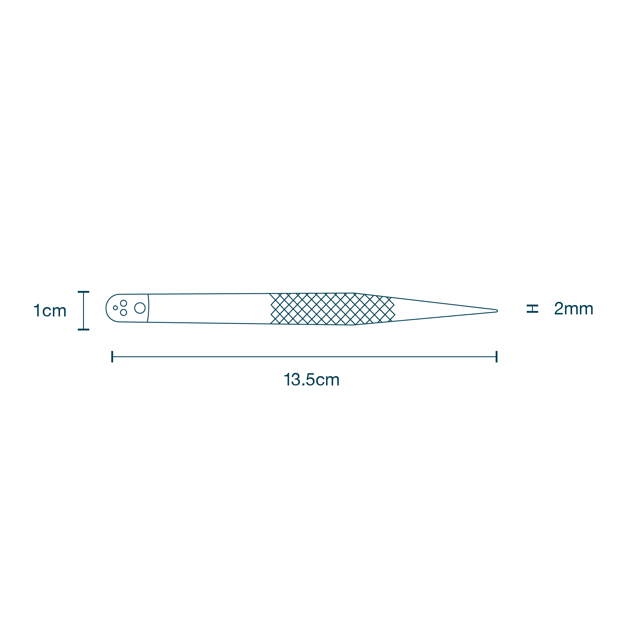 CC095 - Fine Tip Tweezer Top View